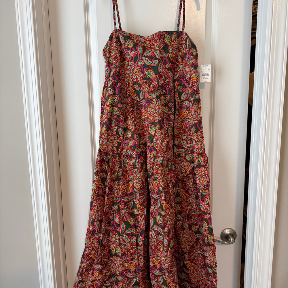 J. Crew Factory Multicolor Floral Midi Dress